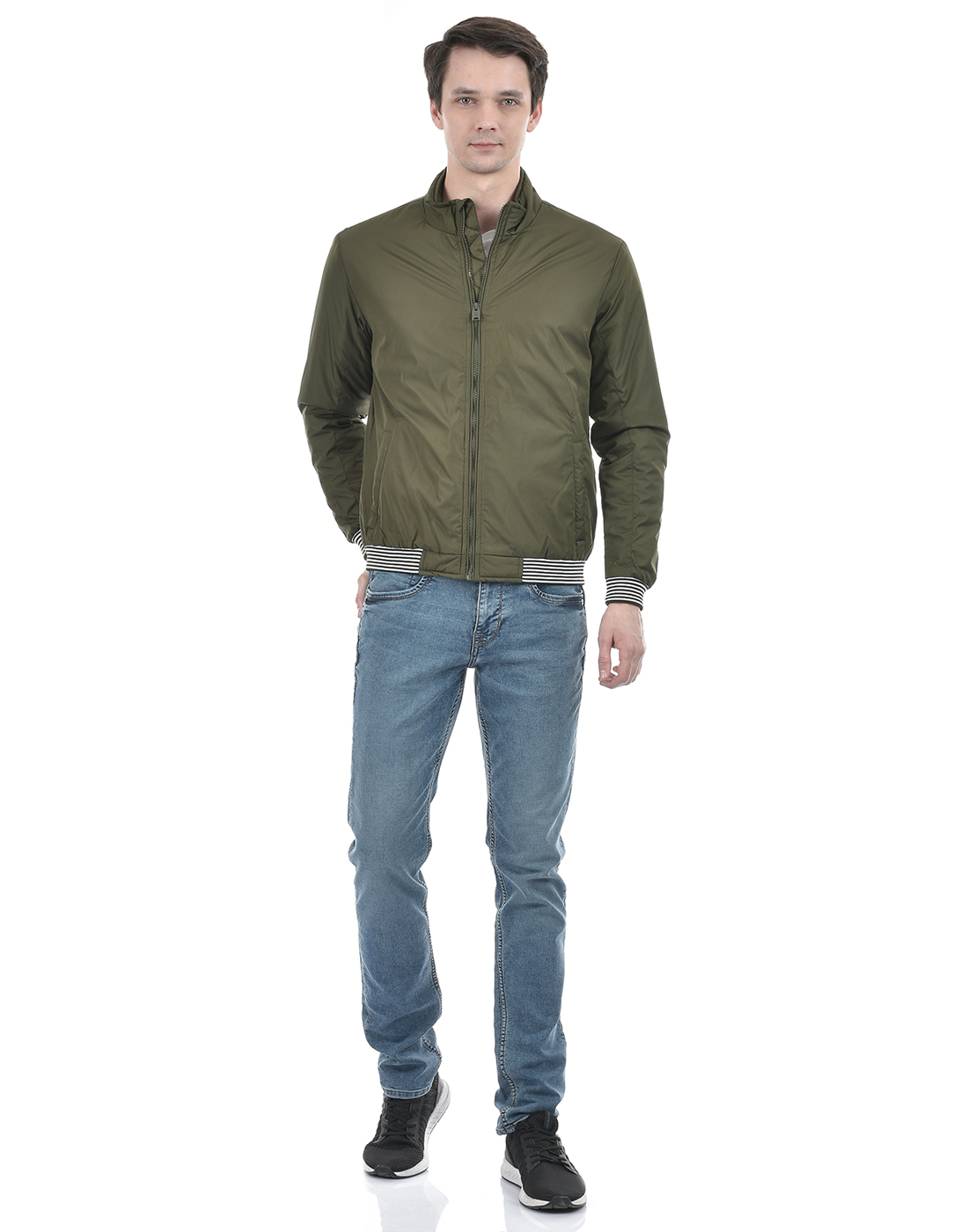 Numero Uno Men Solid Green Jacket
